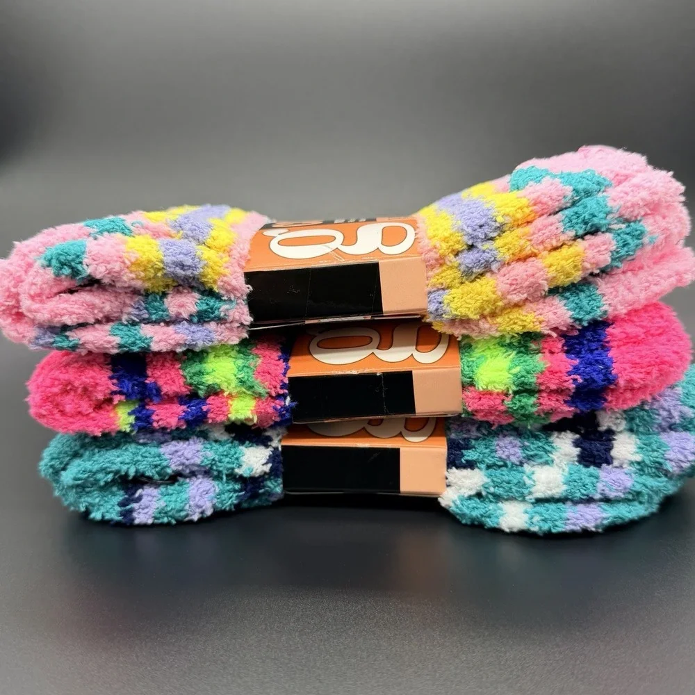 Comfy Womens 3 Pack Fuzzy Socks Fluffy Slipper ComfyCabin Soft Fleece Warm